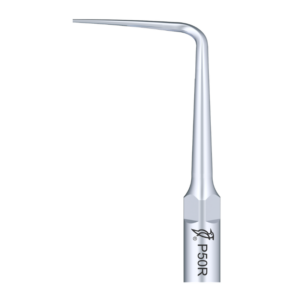 Punta metallica per ablatore dentale P50R-INSERTO ABLATORE, raffigurata su sfondo bianco.