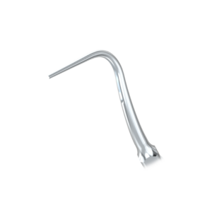 Punta per ablatore dentale P59-INSERTO ABLATORE in metallo ricurvo su sfondo bianco liscio.