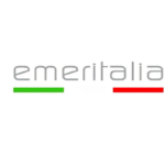 Testo "emeritalia" in grigio con una barra verde sotto la "e" e una barra rossa sotto la "a".