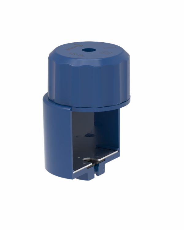 Custodia da esterno in plastica blu con coperchio rimovibile, adatta alla chiave dinamometrica TK-5L.